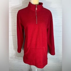 Best United Garment Company red 1/4 zip red unisex pullover size M